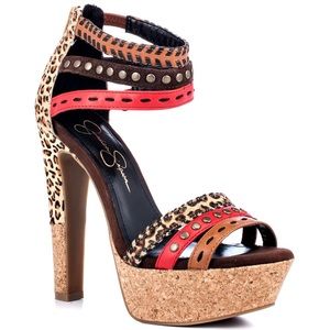 Jessica Simpson Animal Print High Heels